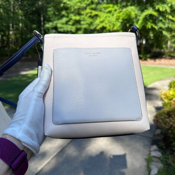 Kate Spade KH164 Ava Colorblock Pebbled Leather Swingpack Crossbody Bag NWT - Picture 2 of 16